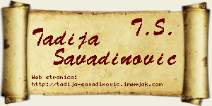 Tadija Savadinović vizit kartica